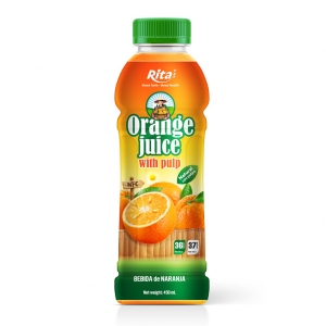 450ml Pet Bottle Orange Juice With Pulp Drink Natural 450ml Pet Bottle Orange Juice With Pulp Drink Natural